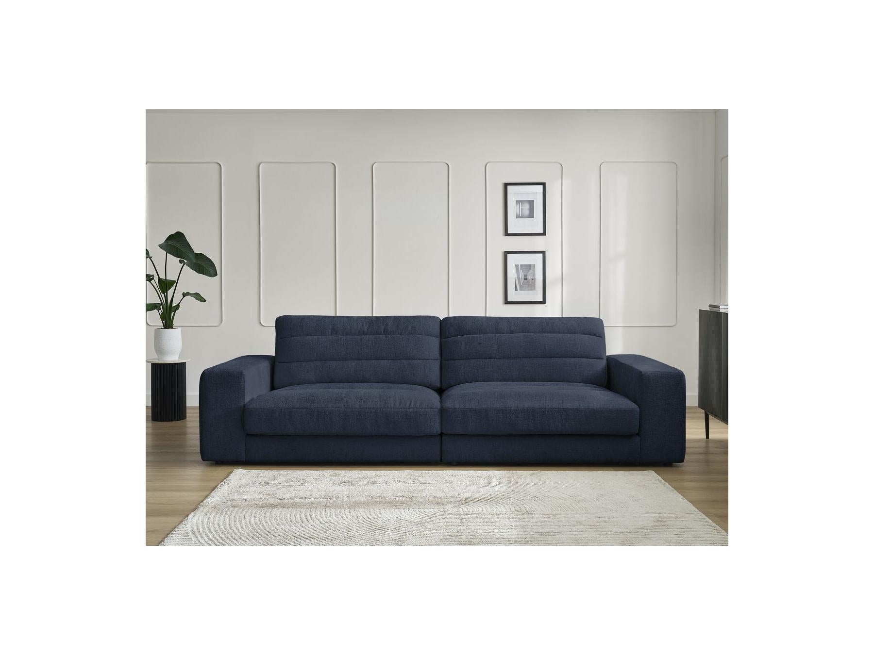 Sierra - Fixed Straight 3-Seater Sofa - Textured Fabric