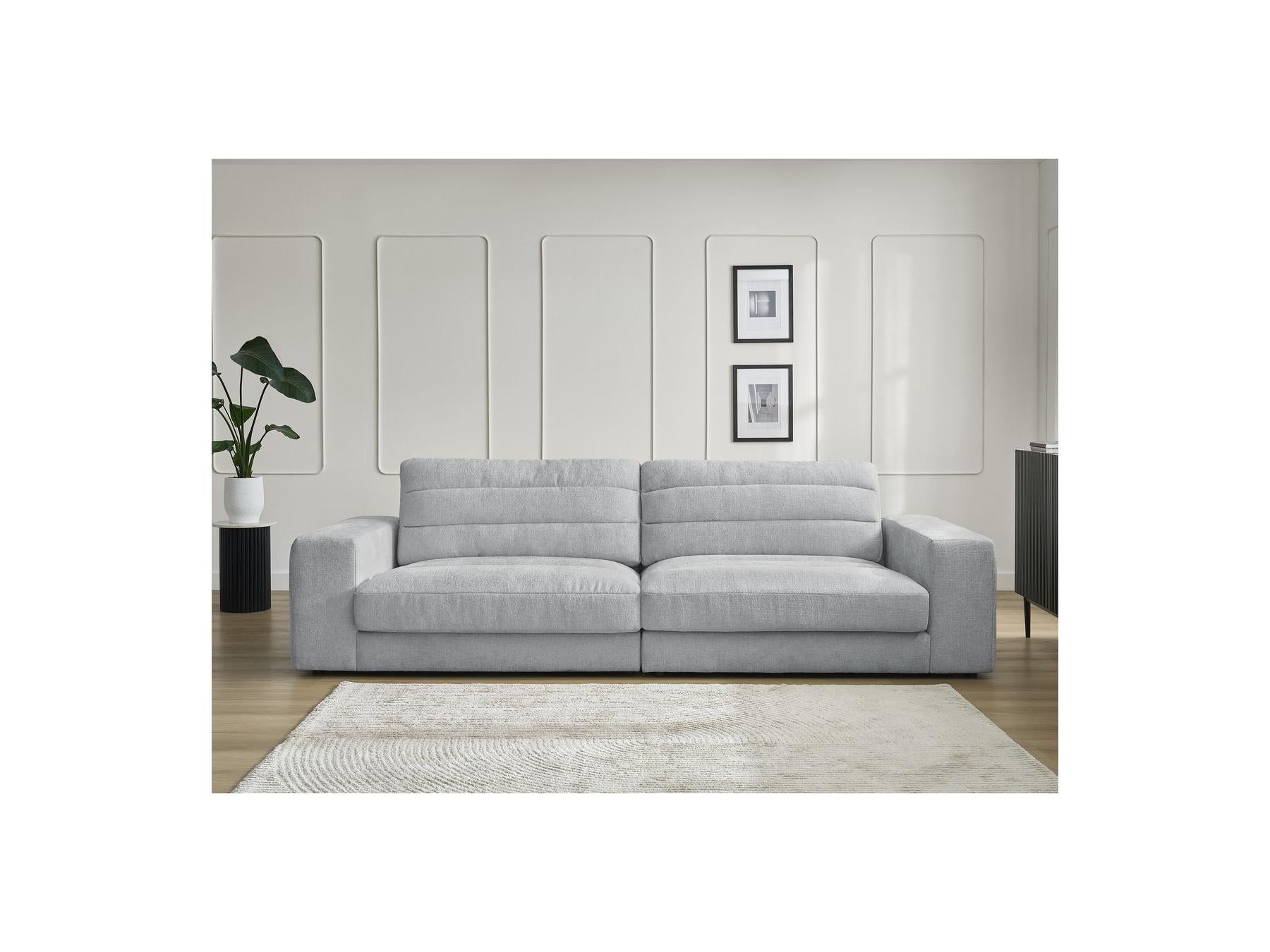 Sierra - Fixed Straight 3-Seater Sofa - Textured Fabric