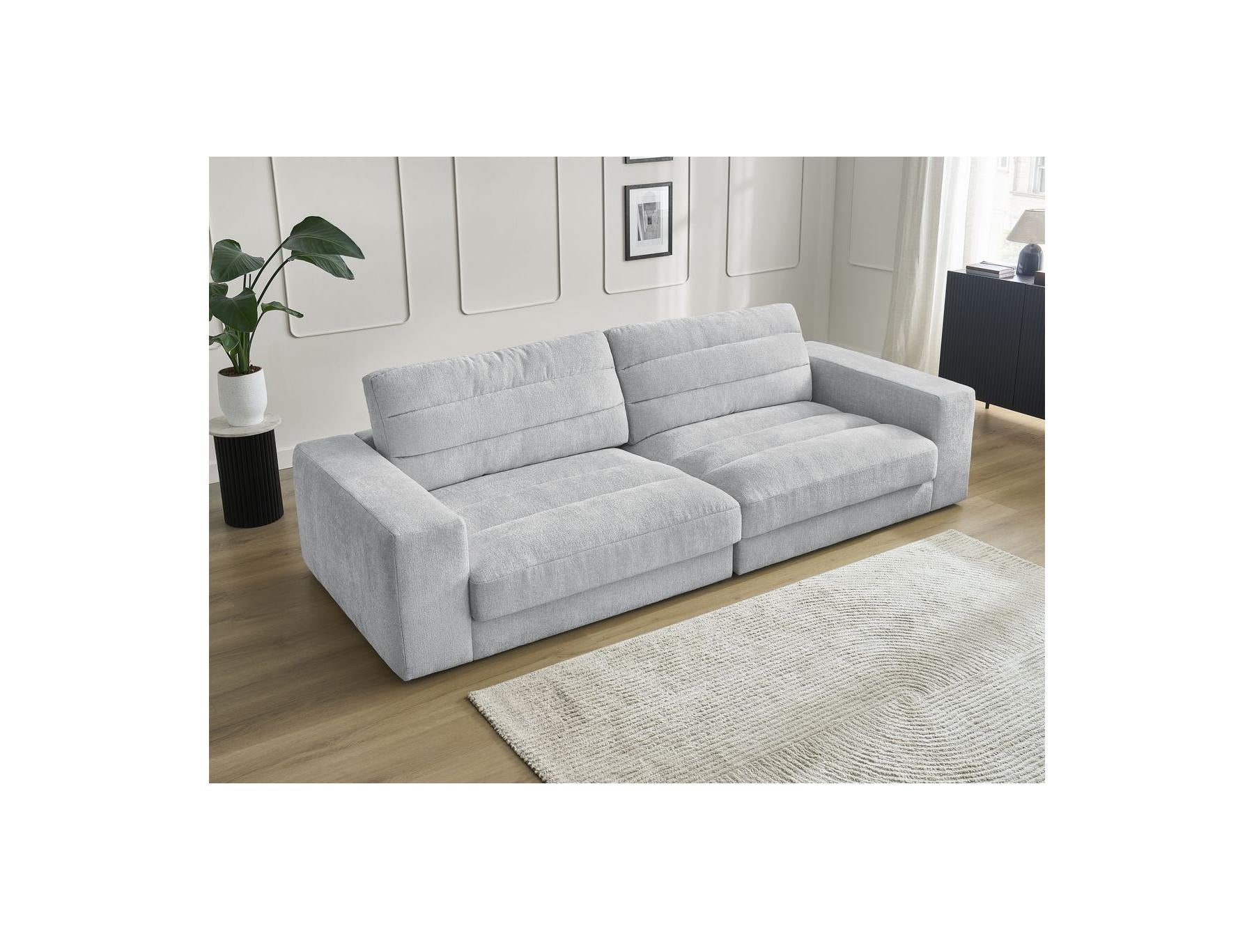Sierra - Fixed Straight 3-Seater Sofa - Textured Fabric