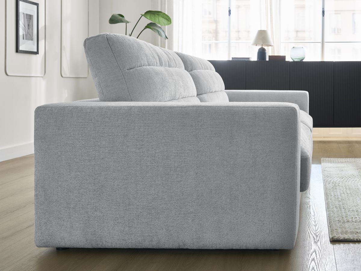 Sierra - Fixed Straight 3-Seater Sofa - Textured Fabric