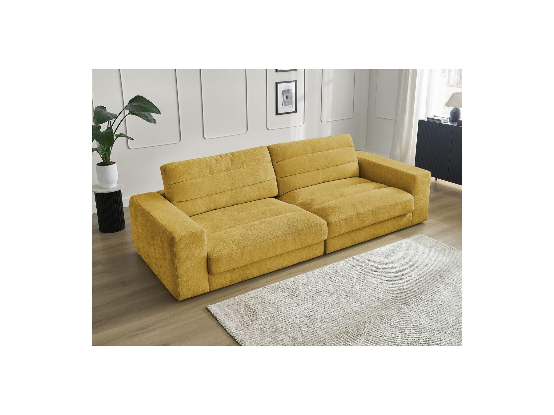 Sierra - Fixed Straight 3-Seater Sofa - Textured Fabric