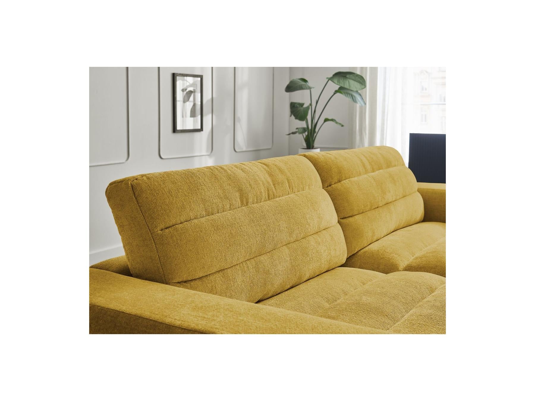 Sierra - Fixed Straight 3-Seater Sofa - Textured Fabric