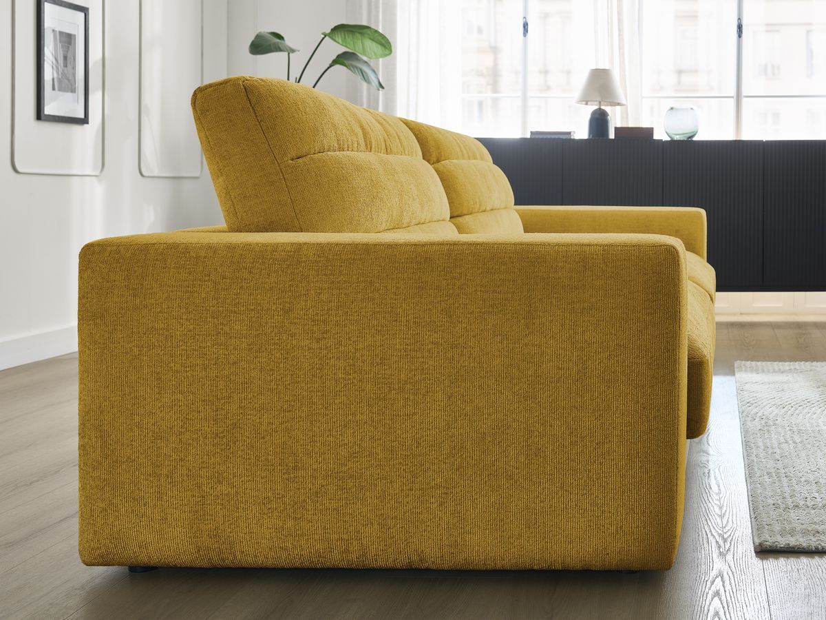 Sierra - Fixed Straight 3-Seater Sofa - Textured Fabric
