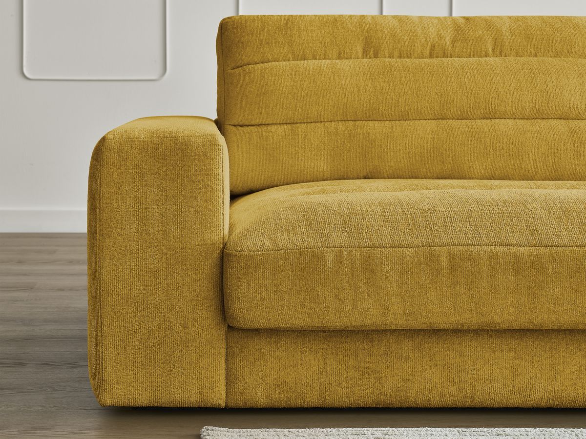 Sierra - Fixed Straight 3-Seater Sofa - Textured Fabric