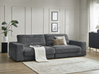 Sierra - Fixed Straight 3-Seater Sofa - Textured Fabric