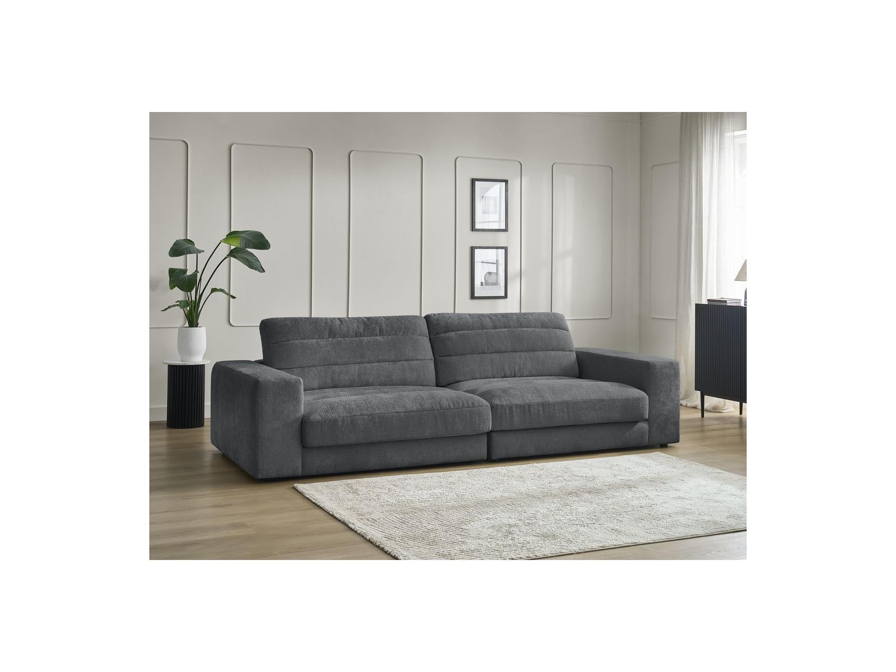Sierra - Fixed Straight 3-Seater Sofa - Textured Fabric