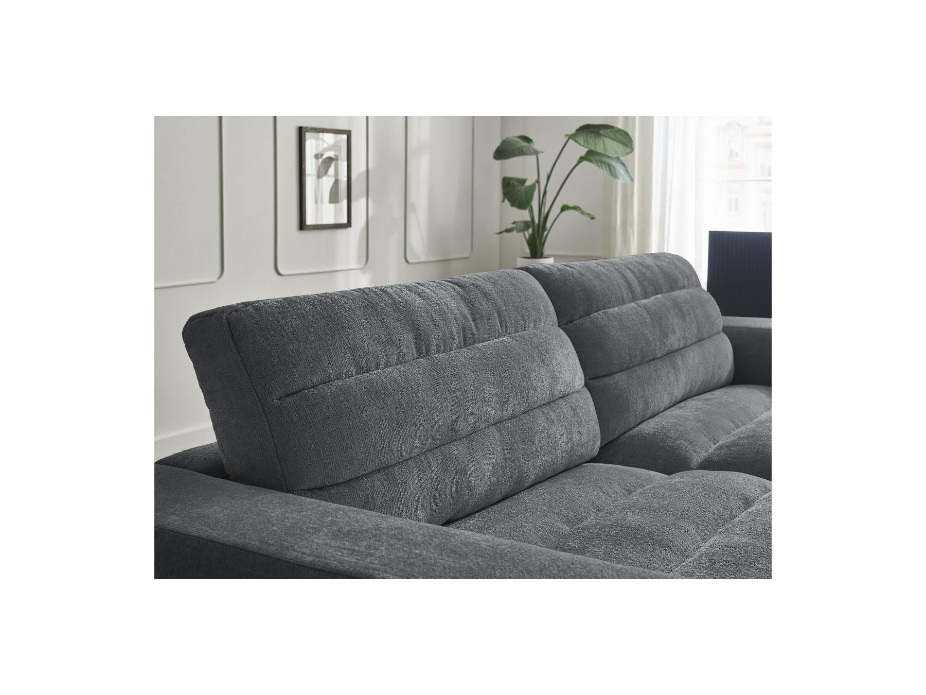 Sierra - Fixed Straight 3-Seater Sofa - Textured Fabric