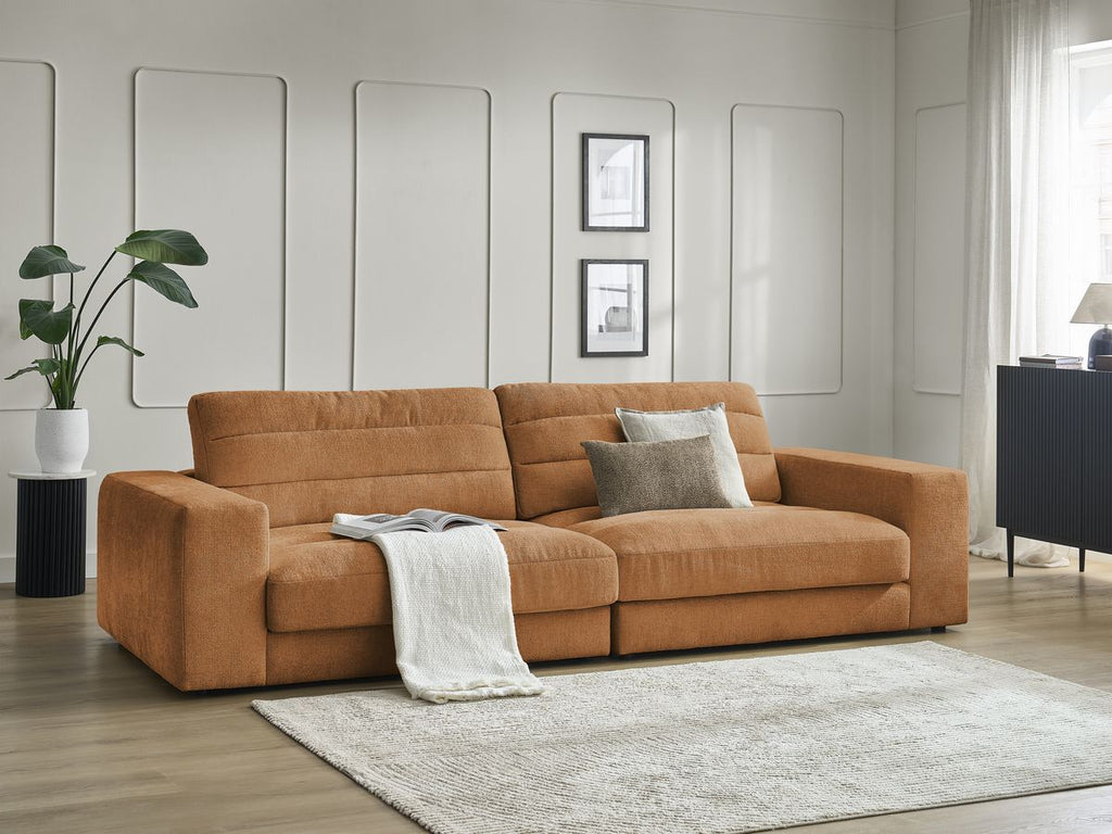 Sierra - Fixed Straight 3-Seater Sofa - Textured Fabric