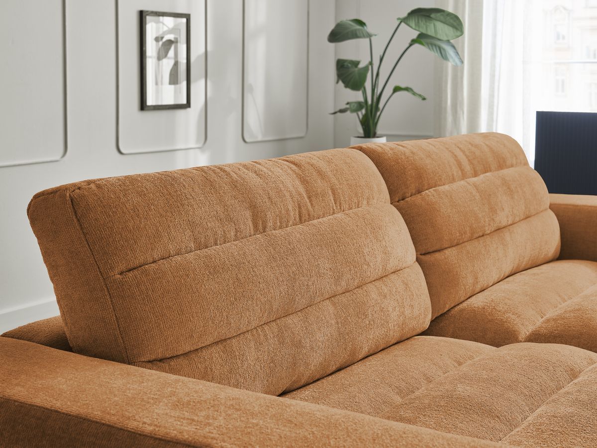 Sierra - Fixed Straight 3-Seater Sofa - Textured Fabric