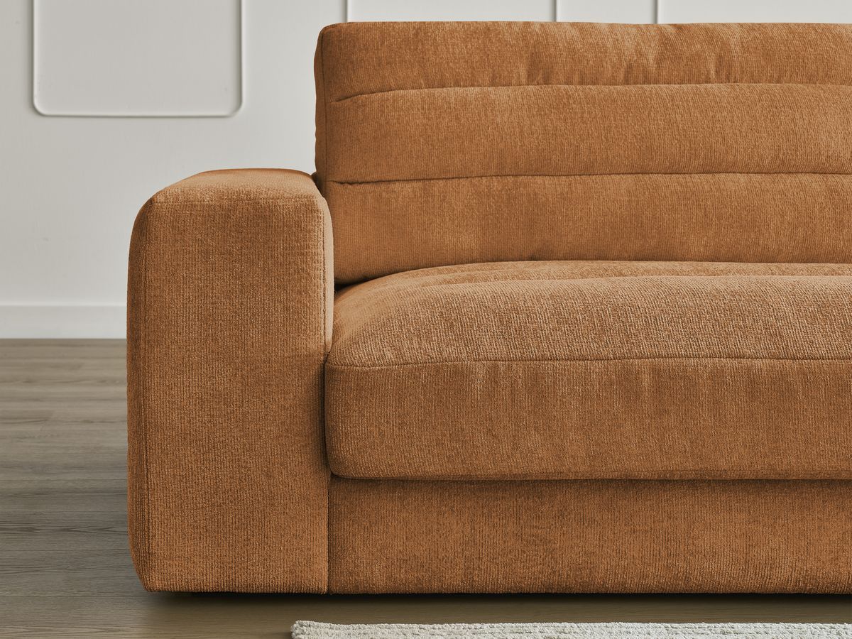 Sierra - Fixed Straight 3-Seater Sofa - Textured Fabric