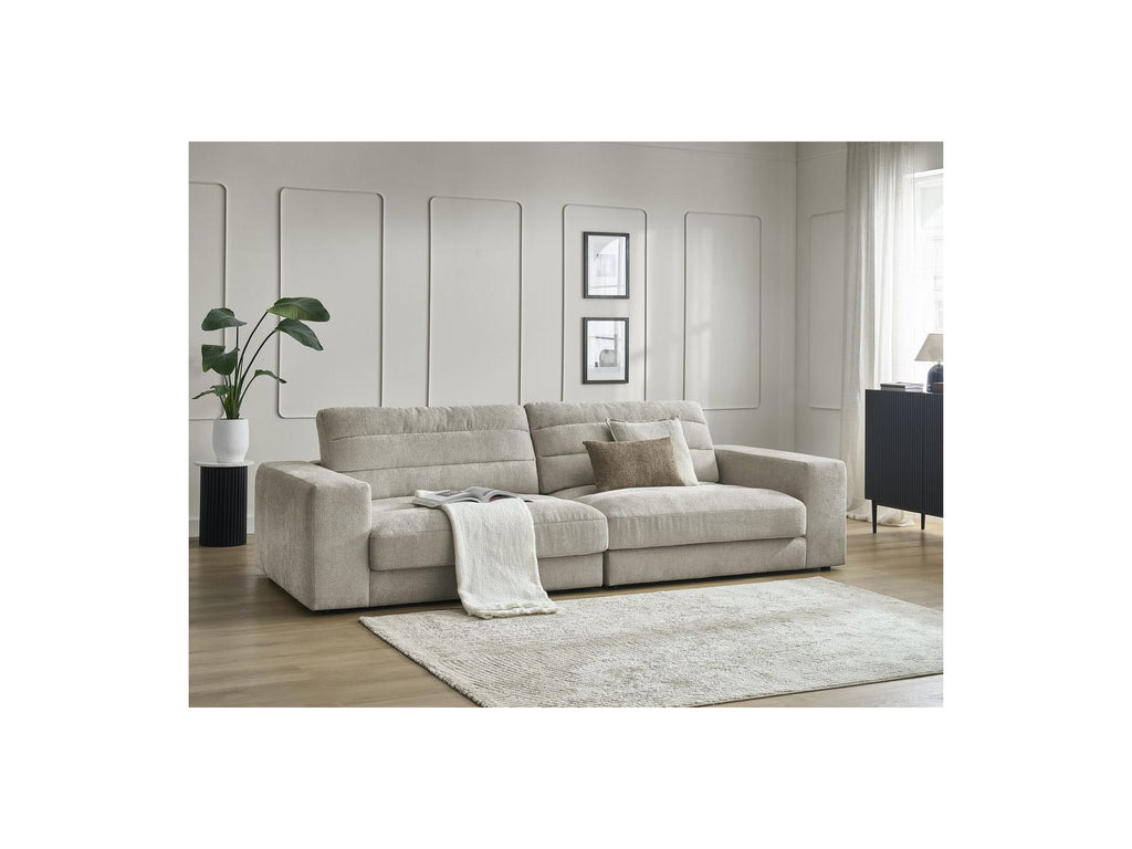 Sierra - Fixed Straight 3-Seater Sofa - Textured Fabric