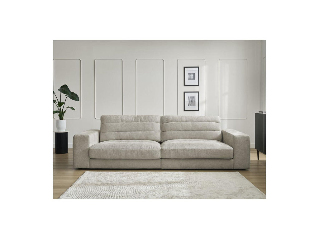 Sierra - Fixed Straight 3-Seater Sofa - Textured Fabric