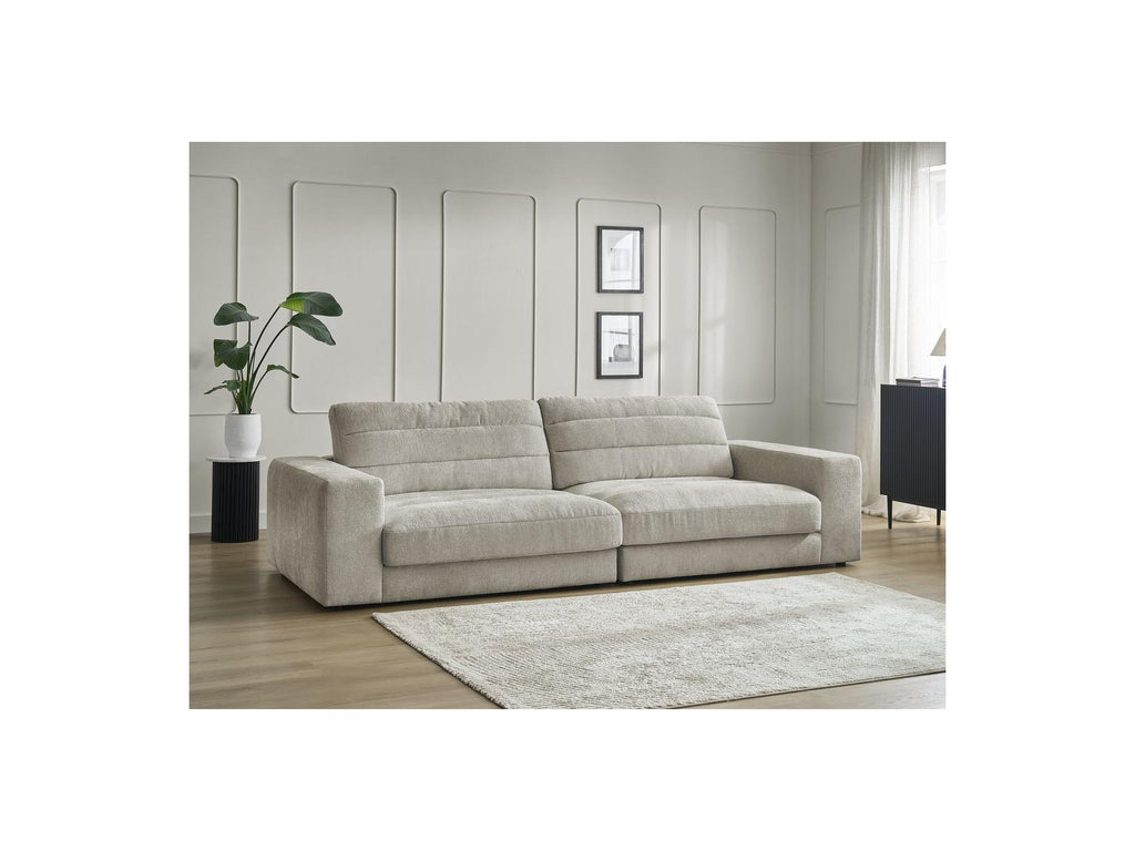 Sierra - Fixed Straight 3-Seater Sofa - Textured Fabric