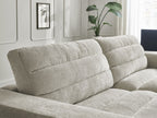 Sierra - Fixed Straight 3-Seater Sofa - Textured Fabric