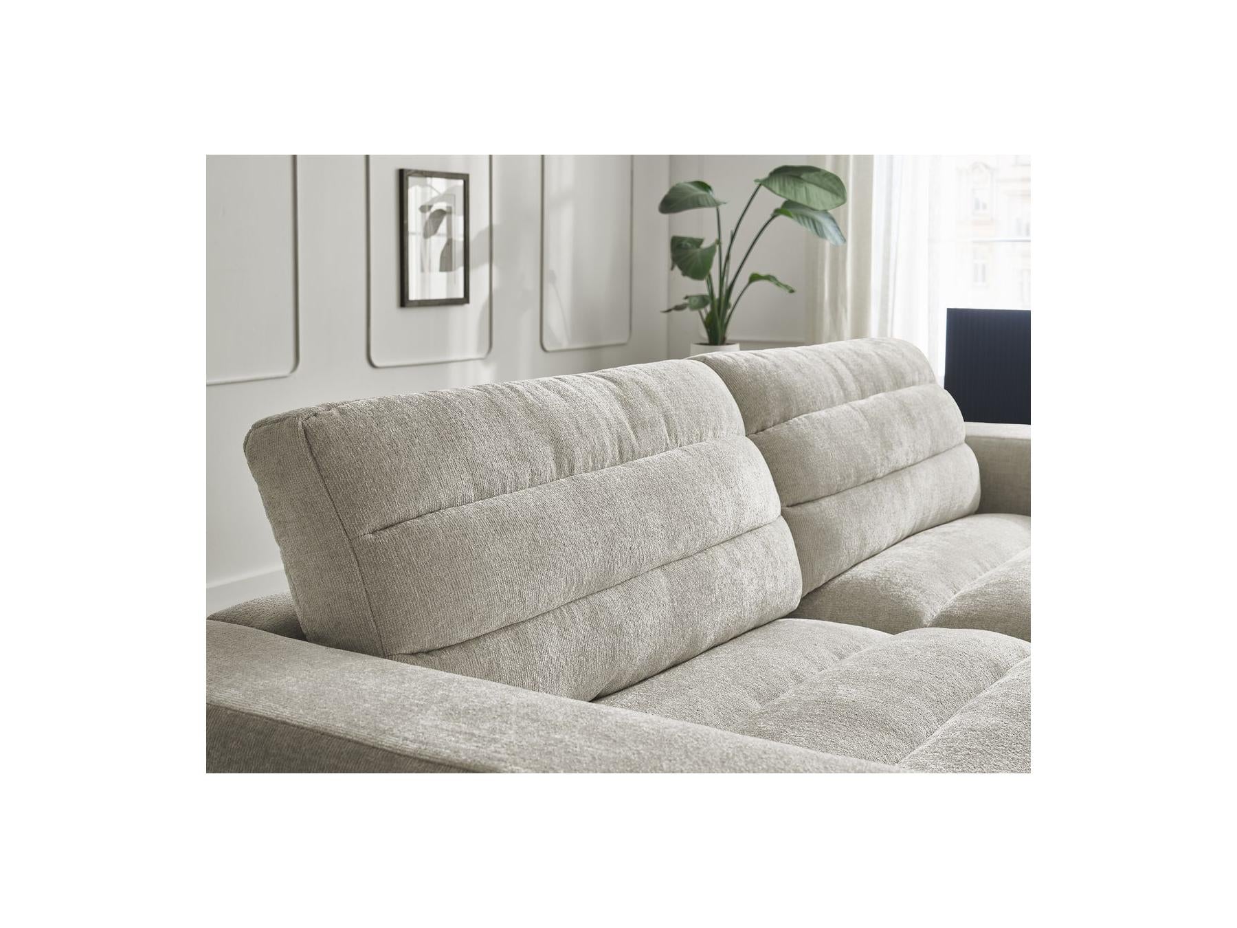 Sierra - Fixed Straight 3-Seater Sofa - Textured Fabric
