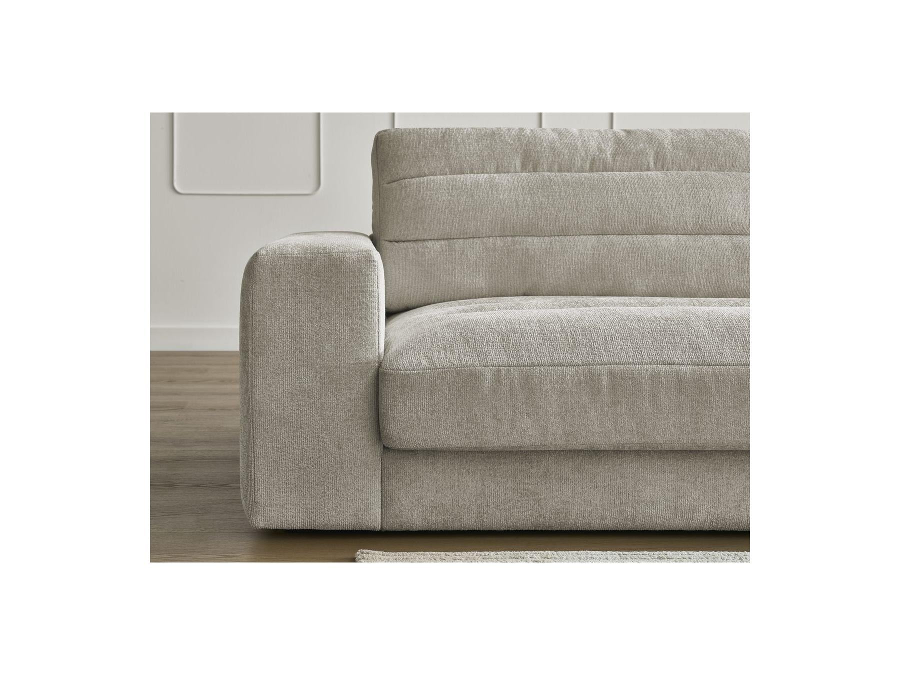 Sierra - Fixed Straight 3-Seater Sofa - Textured Fabric