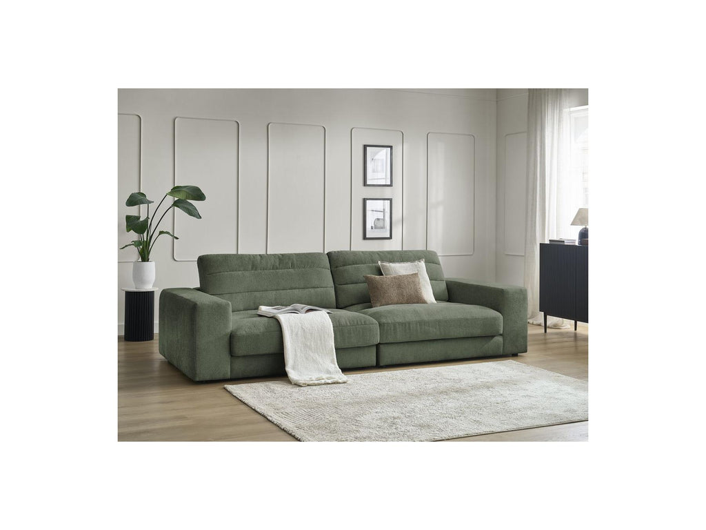 Sierra - Fixed Straight 3-Seater Sofa - Textured Fabric