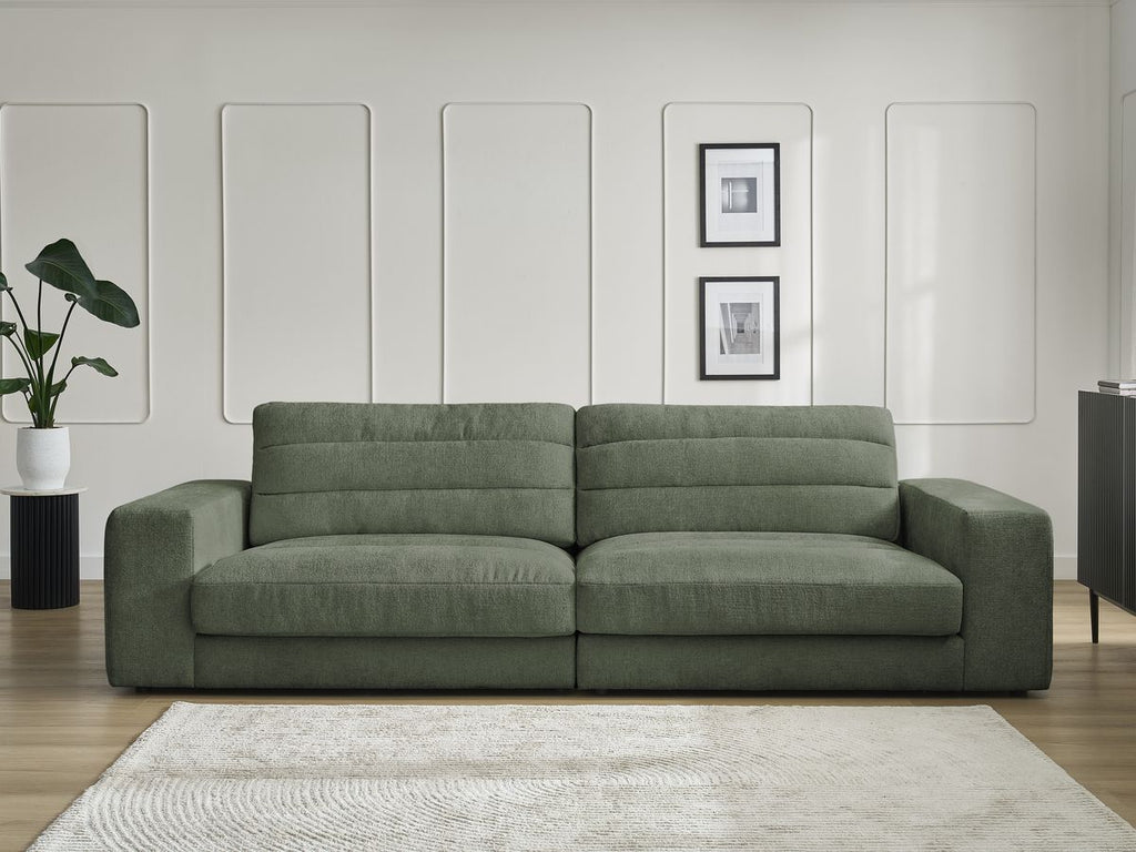 Sierra - Fixed Straight 3-Seater Sofa - Textured Fabric