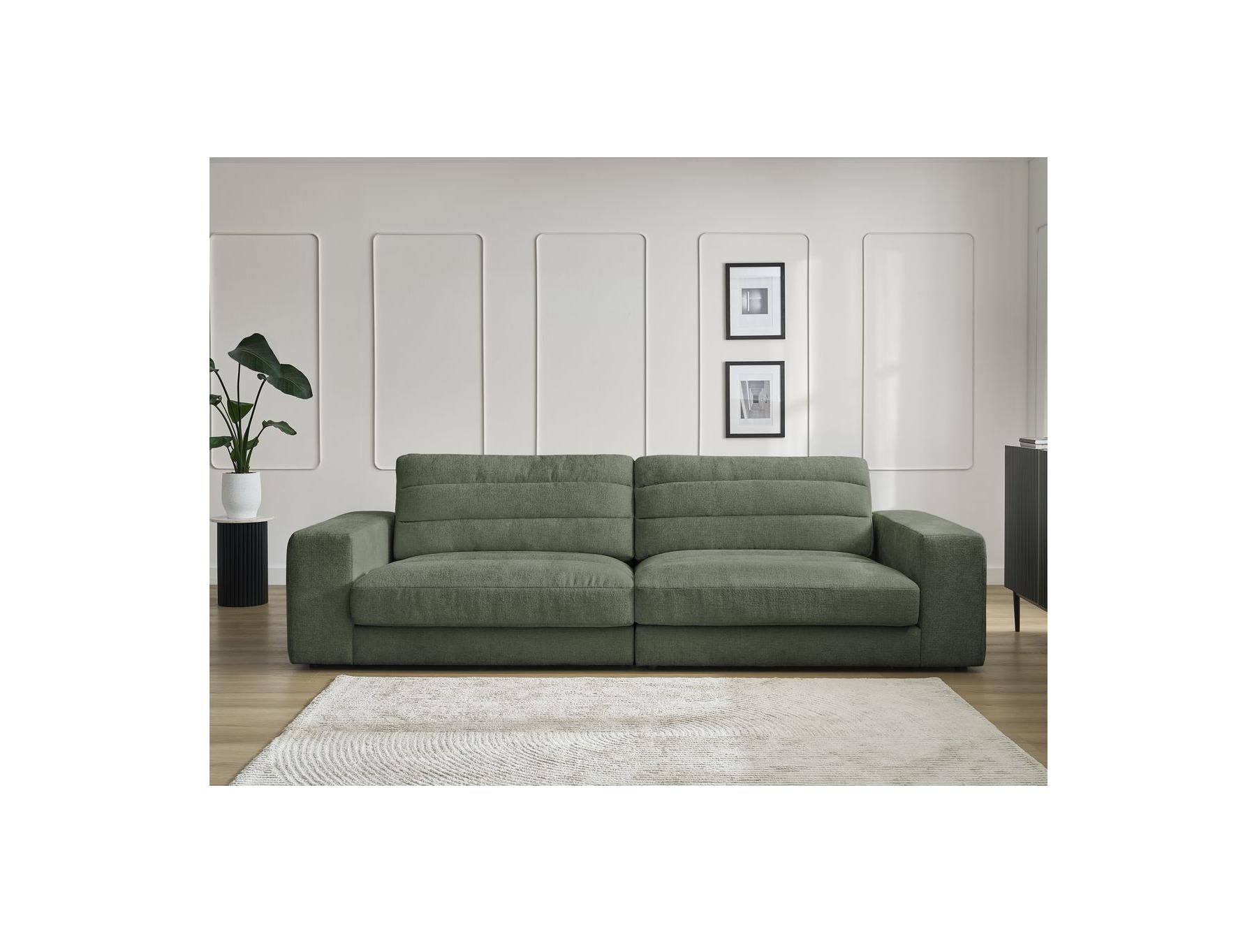Sierra - Fixed Straight 3-Seater Sofa - Textured Fabric