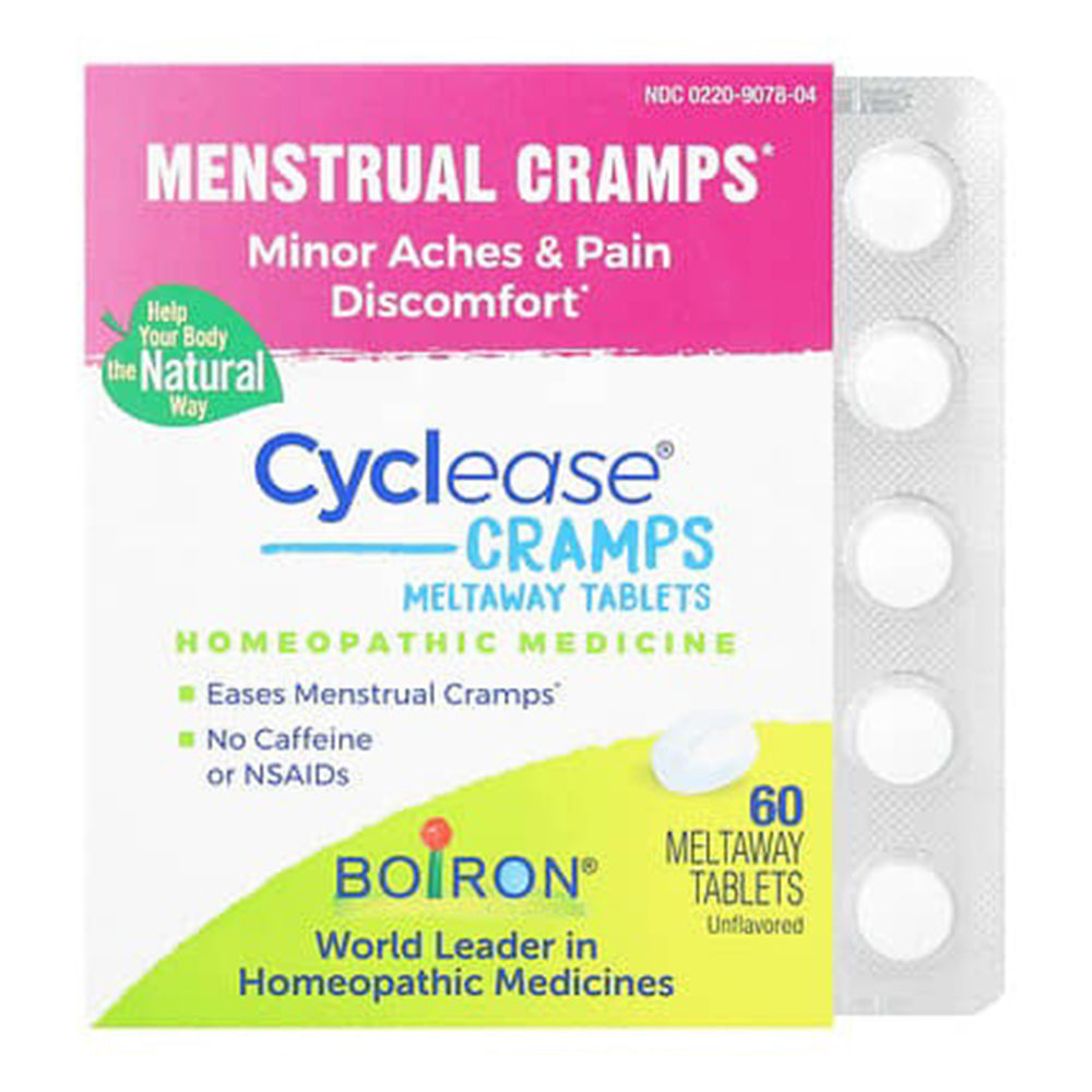 Boiron Cyclease Cramp Meltaway Homeopathic Medicine Tablets Comforting Balancing 60Ea