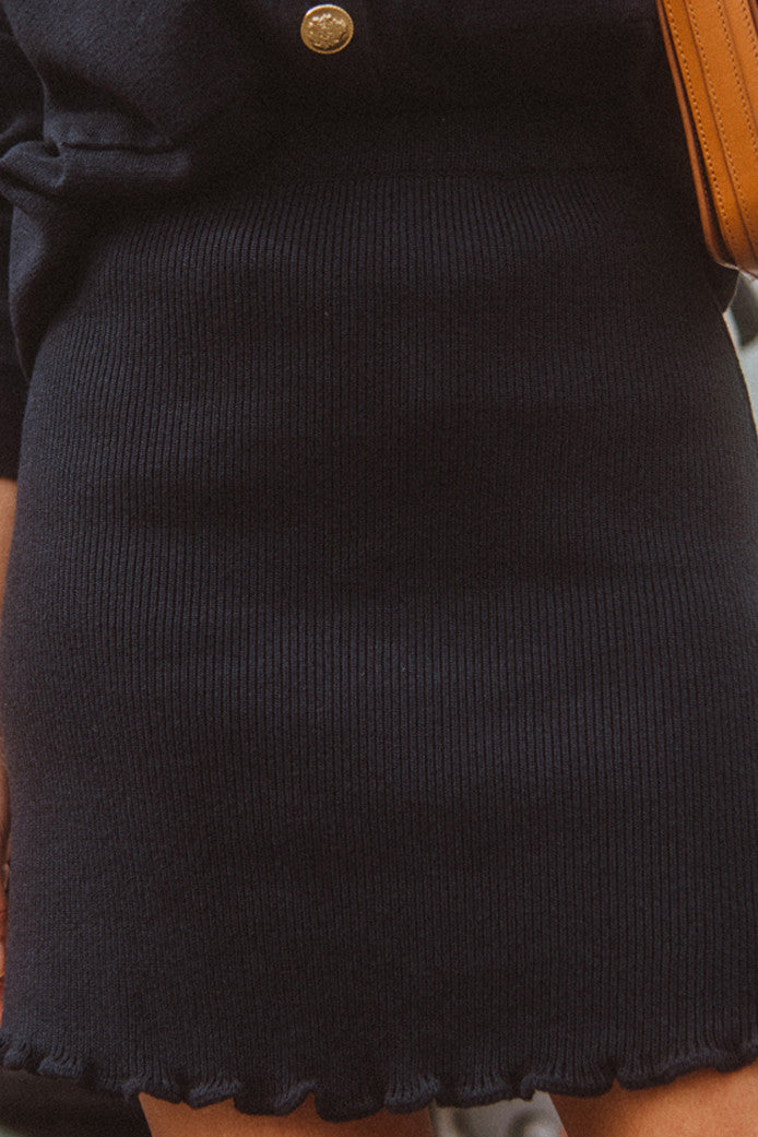 Lydia Navy Skirt