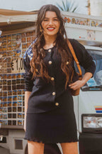 Lydia Navy Skirt