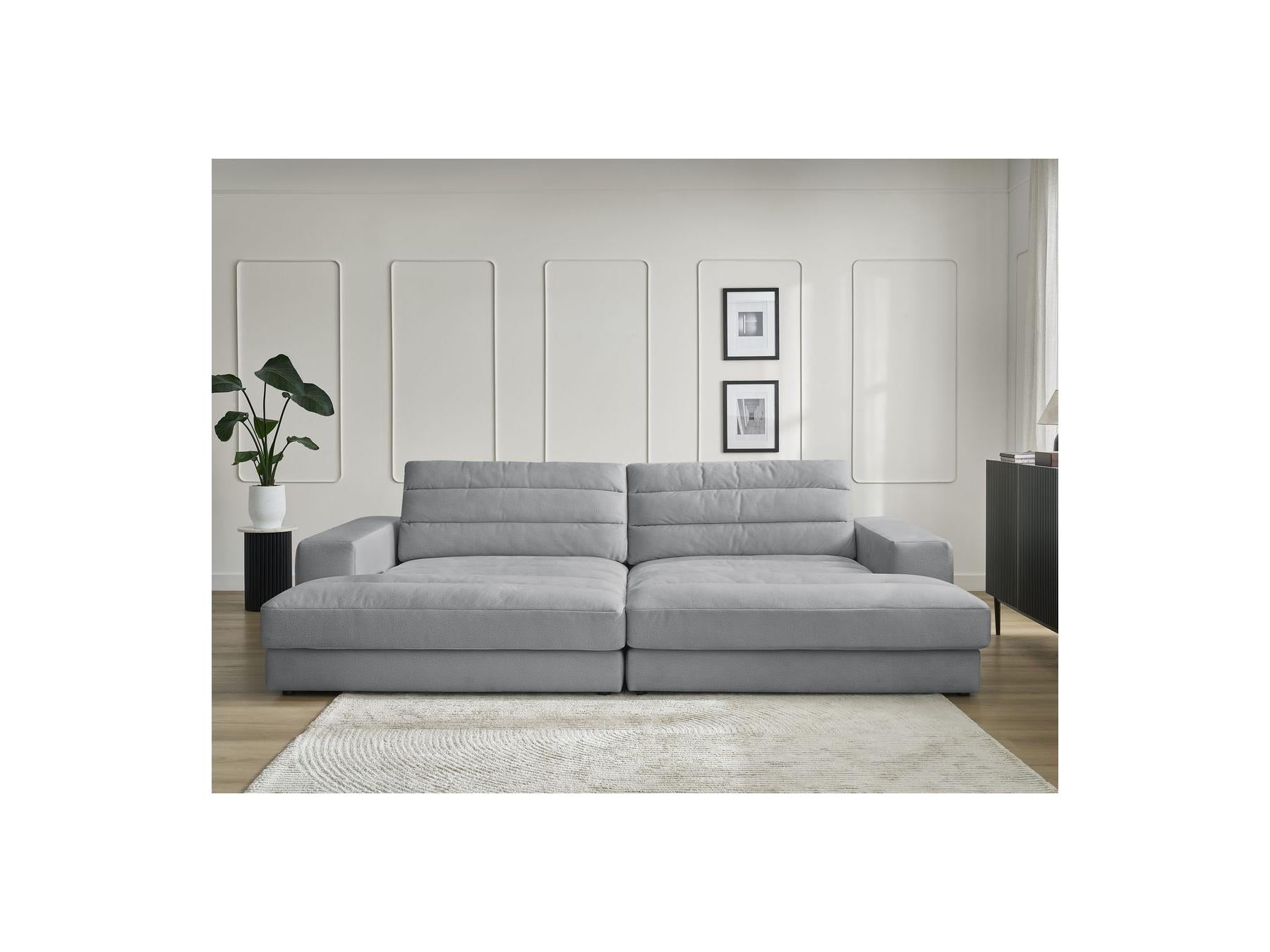 Sierra - Canapé Droit Fixe 4 Places Assise Profonde - Velours