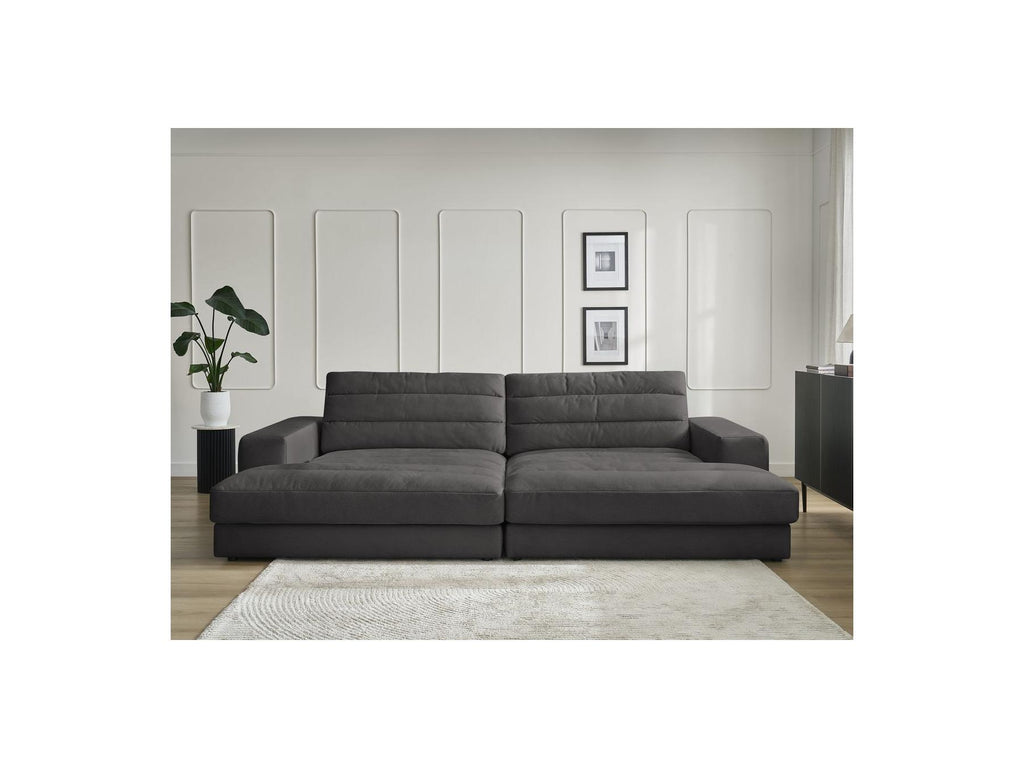 Sierra - Canapé Droit Fixe 4 Places Assise Profonde - Velours
