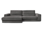 Sierra - Fixed Corner Sofa - Velvet - Left-Hand Corner