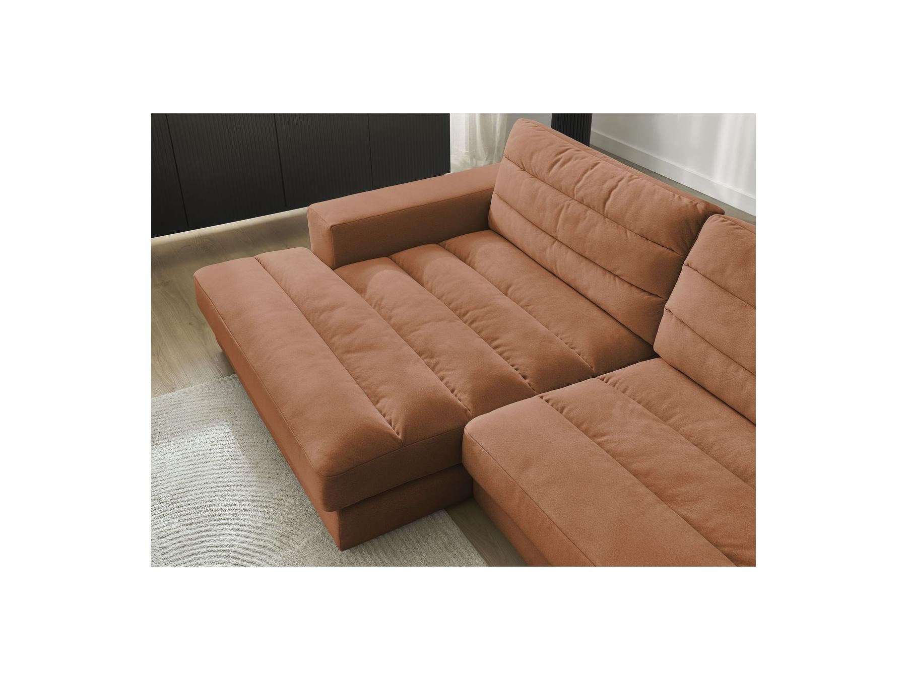 Sierra - Fixed Corner Sofa - Velvet - Left-Hand Corner
