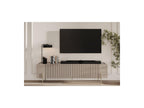 Mathilde - Mueble de TV 4 puertas con encimera efecto mármol y patas doradas