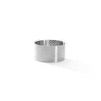 Cercle À Tarte Perforé En Inox À Bord Droit - Ø 65 Cm - H. 3.5 Cm