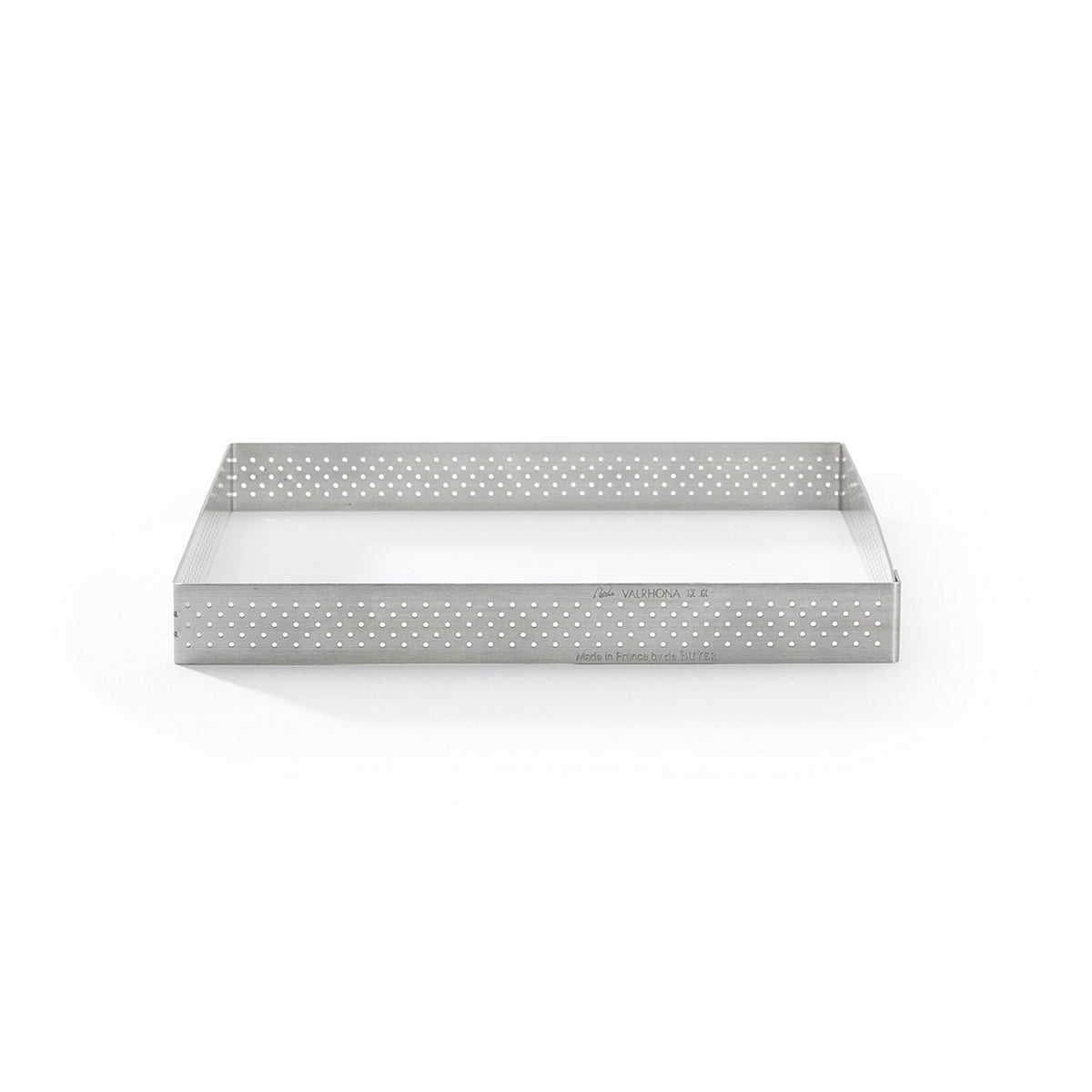 Square Perforated Stainless Steel Tart Ring Valrhona