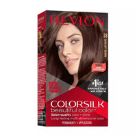 Revlon Color Silk Beautiful Color Permanent Hair Color, 33 Dark Soft Brown, 1 Ea