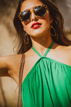 Dress Nanette Linen Viscose Green