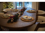 Malmousque - Conjunto con mesa de comedor extensible de 210 a 270 cm + 6 sillas Bastide de chapa de roble macizo