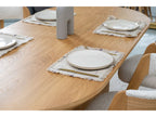 Malmousque - Conjunto con mesa de comedor extensible de 210 a 270 cm + 6 sillas Bastide de chapa de roble macizo