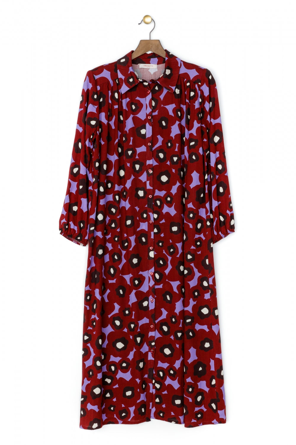 Vestido color malva con flores de The Jane Pop