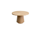 Sugiton - Conjunto con mesa de comedor redonda extensible de 130 a 180 cm + lote de sillas Bastide en chapa de roble macizo - Lote de 6 sillas