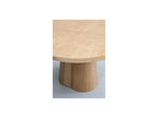 Sugiton - Conjunto con mesa de comedor redonda extensible de 130 a 180 cm + lote de sillas Bastide en chapa de roble macizo - Lote de 4 sillas
