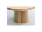 Sugiton - Conjunto con mesa de comedor redonda extensible de 130 a 180 cm + lote de sillas Bastide en chapa de roble macizo - Lote de 6 sillas