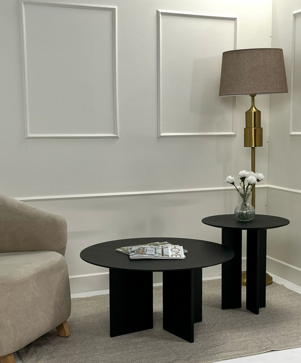 Ensembles De Tables Basses Leo (45 + 42) - Noir