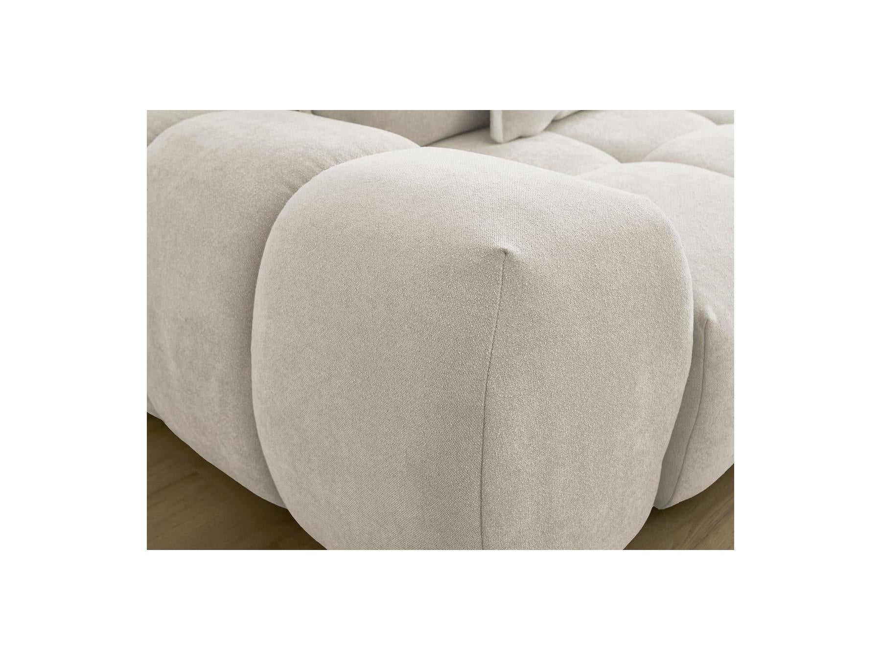 Everest - Sofá recto convertible con arcón - Tejido texturizado - 5 cojines