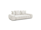 Everest - Sofá recto convertible con arcón - Tejido texturizado - 5 cojines