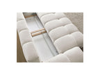 Everest - Sofá recto convertible con arcón - Tejido texturizado - 5 cojines