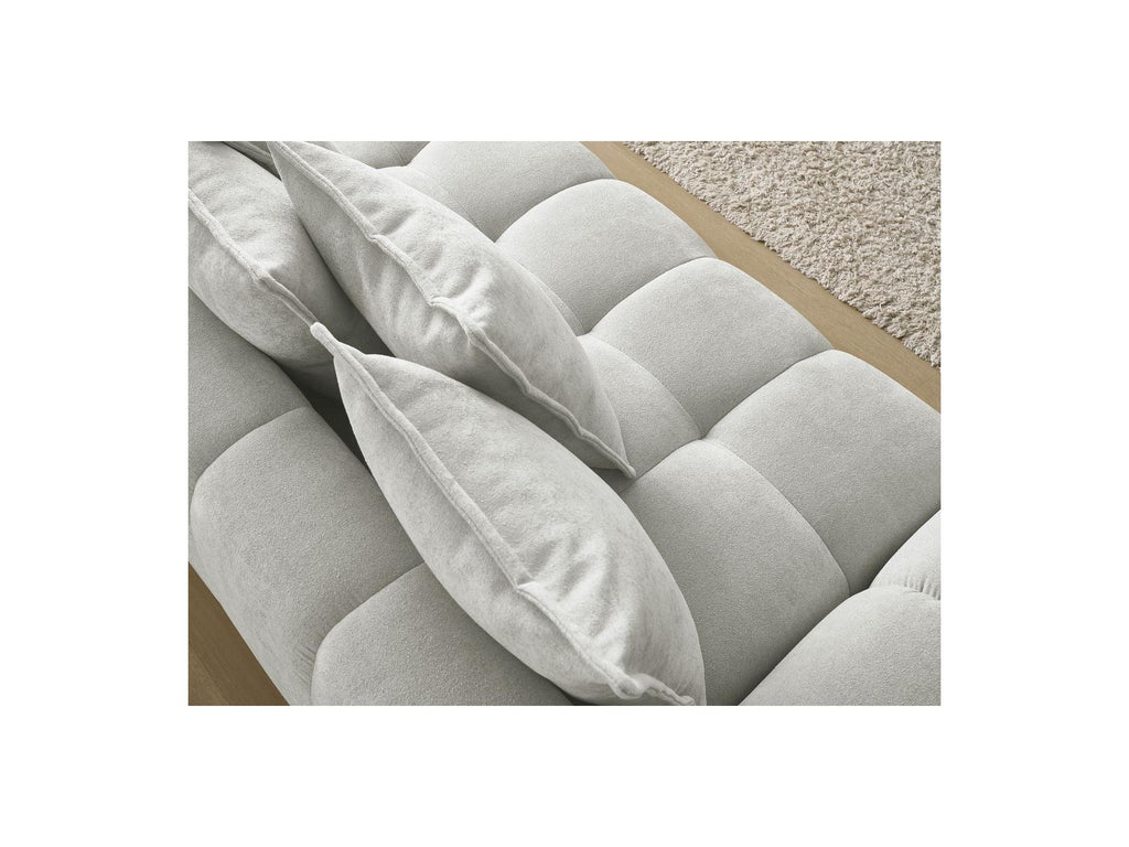 Everest - Sofá recto convertible con arcón - Tejido texturizado - 5 cojines