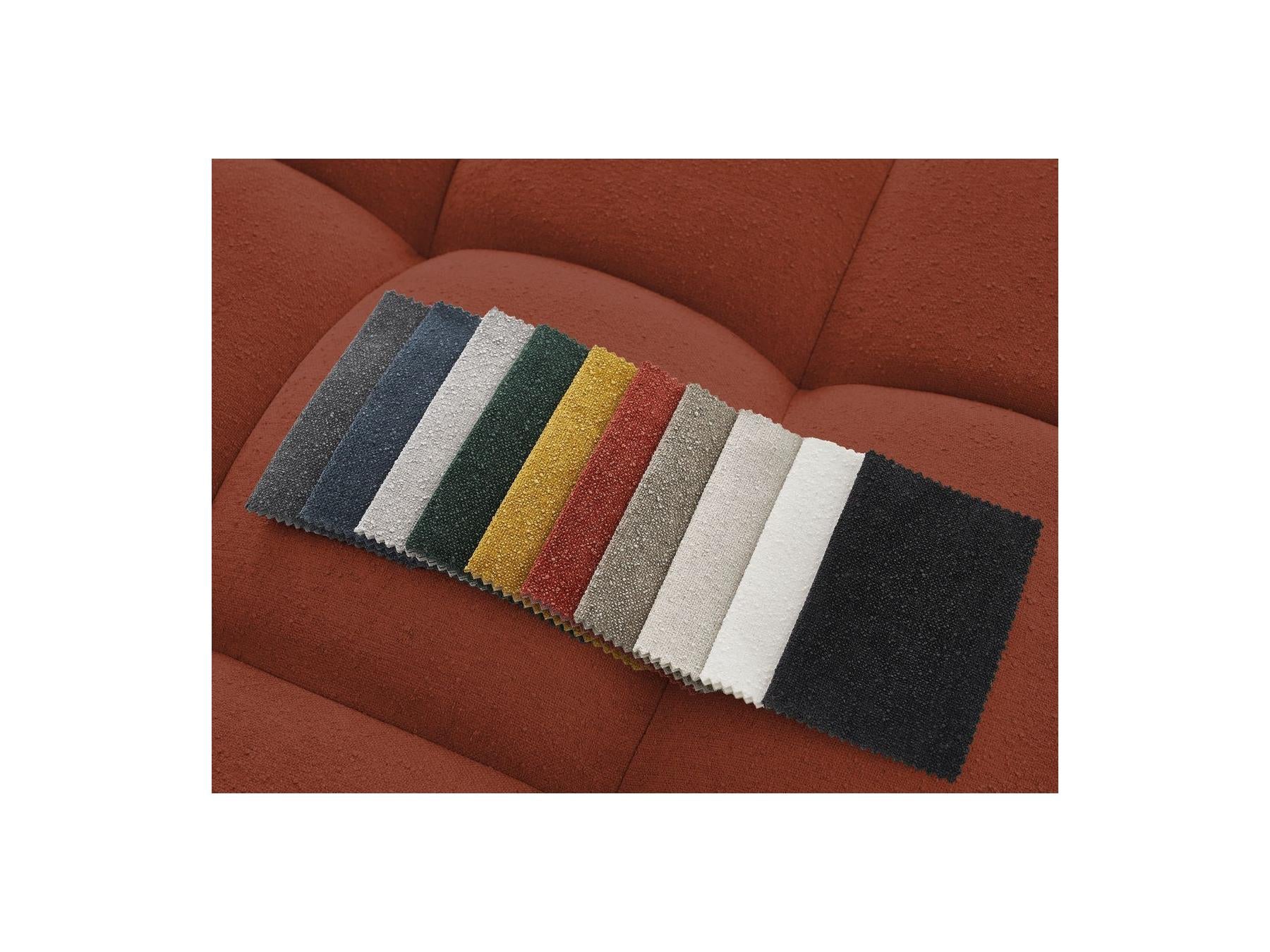 Everest - Sofá recto convertible con arcón - Tejido texturizado - 5 cojines