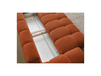 Everest - Sofá recto convertible con arcón - Tejido texturizado - 5 cojines