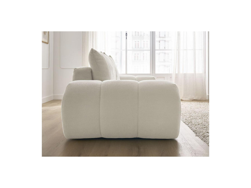 Everest - Sofá recto convertible con arcón - Tejido texturizado - 2 cojines