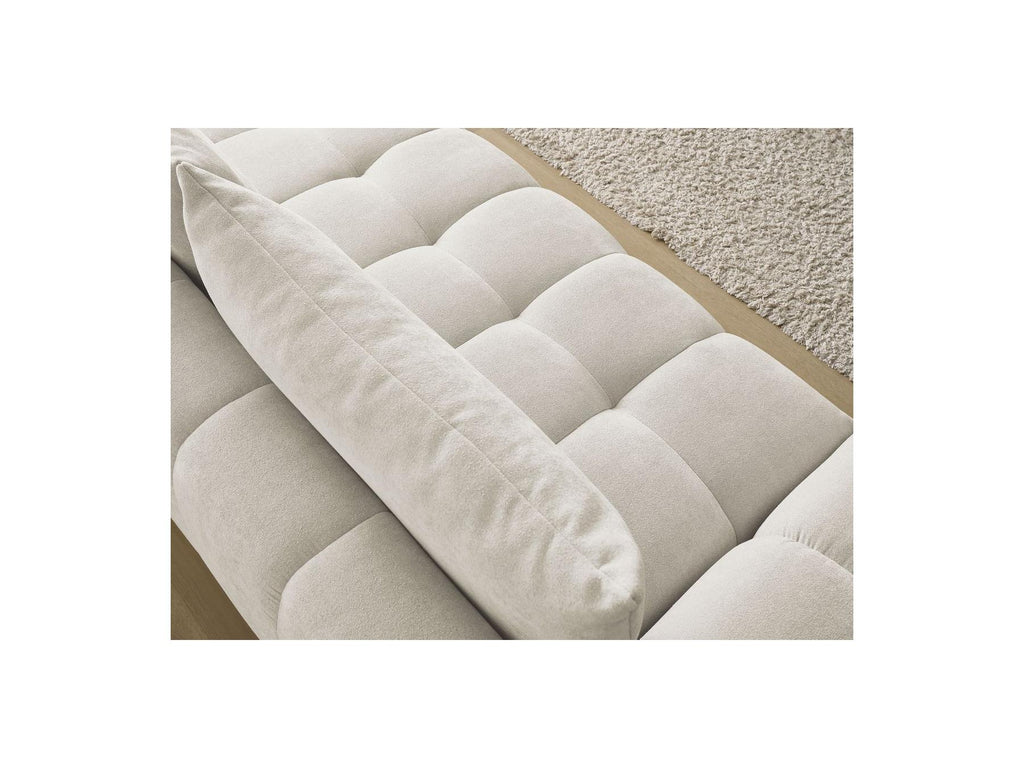 Everest - Sofá recto convertible con arcón - Tejido texturizado - 2 cojines